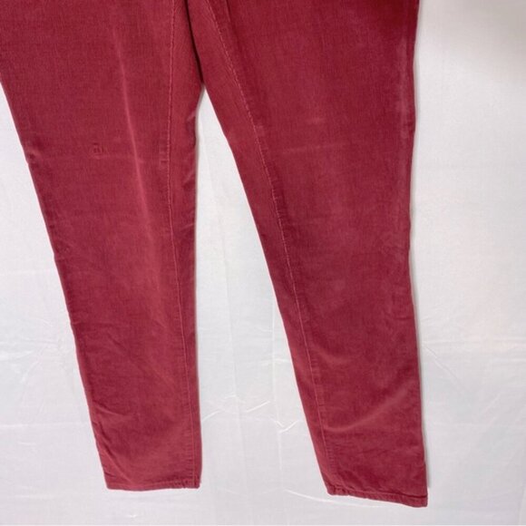 Anthropologie Pilcro Mid Rise Red Corduroy Skinny Pants 32 - Picture 13 of 16